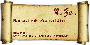 Marcsinek Zseraldin névjegykártya